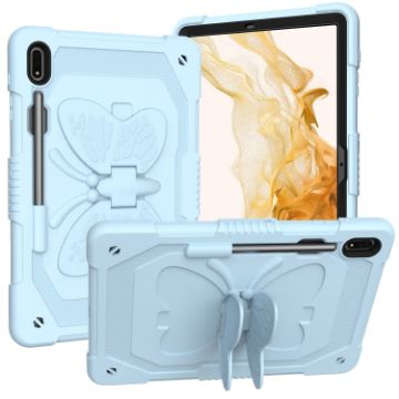 Samsung Galaxy Tab S9+ Rugged Butterfly Kickstand Case - Ice Blue - 1