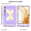Samsung Galaxy Tab S9+ Rugged Case with Butterfly Kickstand (Beige/Purple) - 2