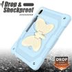 Samsung Galaxy Tab S9+ Rugged Case with Butterfly Kickstand (Beige/Blue) - 3