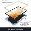 Samsung Galaxy Tab S9+ Rugged Case with Butterfly Kickstand (Beige/Blue) - 4