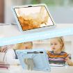 Samsung Galaxy Tab S9+ Rugged Case with Butterfly Kickstand (Beige/Blue) - 6