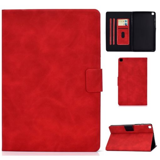 Samsung Galaxy Tab A 8.0 (2019) Red Leather Flip Case with Card Slots - 1