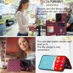Samsung Galaxy S23 Ultra 5G Red Grid Texture Card Bag Case with Lanyard - 4