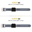 Apple Watch SE 2022 44mm Blue Grey Silicone Band Pin Buckle - 2