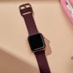 Apple Watch Series 7 41mm Wine Red Silicone Pin Buckle Band - 4