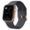 Apple Watch Series 7 41mm Dark Grey Silicone Band Pin Buckle - 1