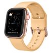 Apple Watch Series 7 45mm Light Orange Silicone Band Pin Buckle - 1