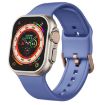 Apple Watch SE 40mm Cyan Blue Silicone Pin Buckle Band - 1