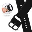 Apple Watch SE 44mm Black Silicone Pin Buckle Band - 3
