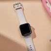 Apple Watch Series 6 40mm Starlight Silicone Band Pin Buckle - 4