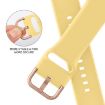 Apple Watch Series 6 44mm Yellow Silicone Pin Buckle Band - 3