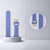 Apple Watch Series 6 44mm Cyan Blue Silicone Band Pin Buckle - 3