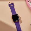 Apple Watch Series 5 44mm Purple Silicone Pin Buckle Band - 4