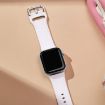 Apple Watch Series 3 38mm White Silicone Pin Buckle Band - 4
