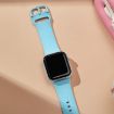 Apple Watch Series 3 38mm Light Blue Silicone Band Pin Buckle - 4