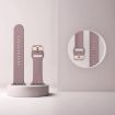 Apple Watch Series 3 38mm Smoked Purple Silicone Band Pin Buckle - 3