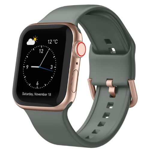 Apple Watch Series 2 38mm Olive Silicone Band with Pin Buckle - 1