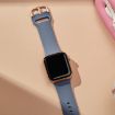 Apple Watch 42mm Blue Grey Silicone Pin Buckle Band - 4
