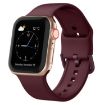 Apple Watch 38mm Wine Red Silicone Pin Buckle Band - 1