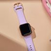 Apple Watch 38mm Lavender Silicone Pin Buckle Band - 4