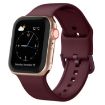 Apple Watch Ultra 2 49mm Wine Red Silicone Pin Buckle Band - 1