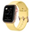 Apple Watch Series 9 45mm Yellow Silicone Pin Buckle Band - 1