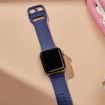 Apple Watch Series 9 45mm Violet Gray Silicone Band Pin Buckle - 4