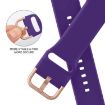 Apple Watch SE 2023 44mm Purple Silicone Pin Buckle Band - 3