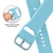Apple Watch SE 2023 44mm Light Blue Silicone Pin Buckle Band - 3