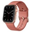 Apple Watch SE 2023 44mm Coral Silicone Pin Buckle Band - 1