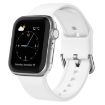 Apple Watch SE 2023 40mm White Silicone Pin Buckle Band - 1