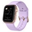 Apple Watch SE 2023 40mm Lavender Silicone Band Pin Buckle - 1