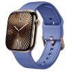 Apple Watch Series 10 46mm Cyan Blue Silicone Band Pin Buckle - 1