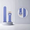 Apple Watch Series 10 46mm Cyan Blue Silicone Band Pin Buckle - 3
