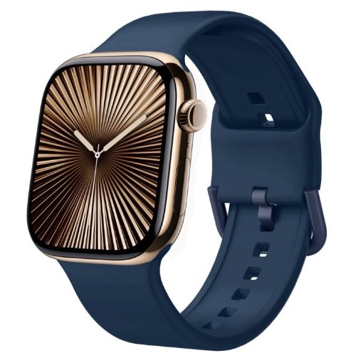 Apple Watch Series 10 42mm Silicone Band - Abyss Blue Pin Buckle - 1