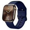 Apple Watch Series 10 42mm Silicone Band, Midnight Blue Pin Buckle - 1