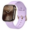 Apple Watch Series 10 42mm Lavender Silicone Pin Buckle Band - 1