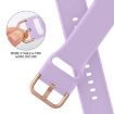 Apple Watch Series 10 42mm Lavender Silicone Pin Buckle Band - 3