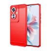 OPPO F25 Pro 5G Red Carbon Fiber Brushed Texture TPU Phone Case - 1