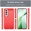 OPPO K12 5G Red TPU Phone Case - Carbon Fiber Brushed Texture - 2