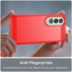 OPPO K12 5G Red TPU Phone Case - Carbon Fiber Brushed Texture - 5