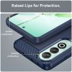 OPPO K12 5G Blue TPU Phone Case - Carbon Fiber Brushed Texture - 6