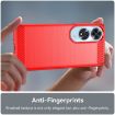 OPPO A60 Red Carbon Fiber Brushed Texture TPU Phone Case - 5