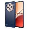 OPPO Reno12 F 4G Blue Carbon Fiber Brushed TPU Phone Case - 1