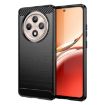 OPPO Reno12 F 5G Black Carbon Fiber Brushed Texture TPU Case - 1