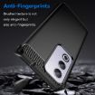 OPPO A3 Black TPU Phone Case - Carbon Fiber Brushed Texture Cover - 3