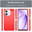 OPPO A3x 5G India Red Carbon Fiber Brushed Texture TPU Phone Case - 2