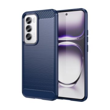 OPPO Reno12 Pro Global Blue Carbon Fiber Brushed TPU Phone Case - 1