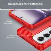 OPPO Reno12 Global Red Carbon Fiber Brushed TPU Phone Case - 6
