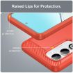 OPPO A5 5G Red Carbon Fiber Brushed Texture TPU Phone Case Global - 6